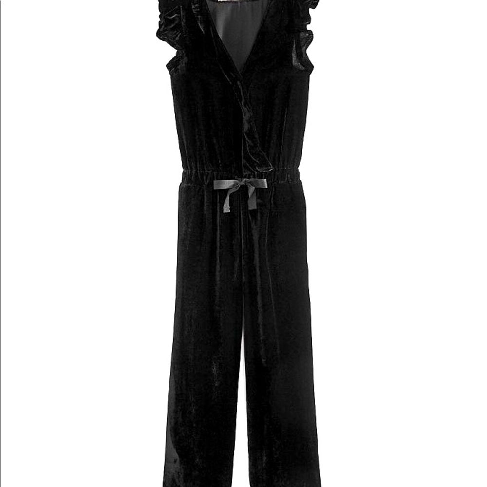 Bella Dahl girls faux wrap velvet jumpsuit size 12.